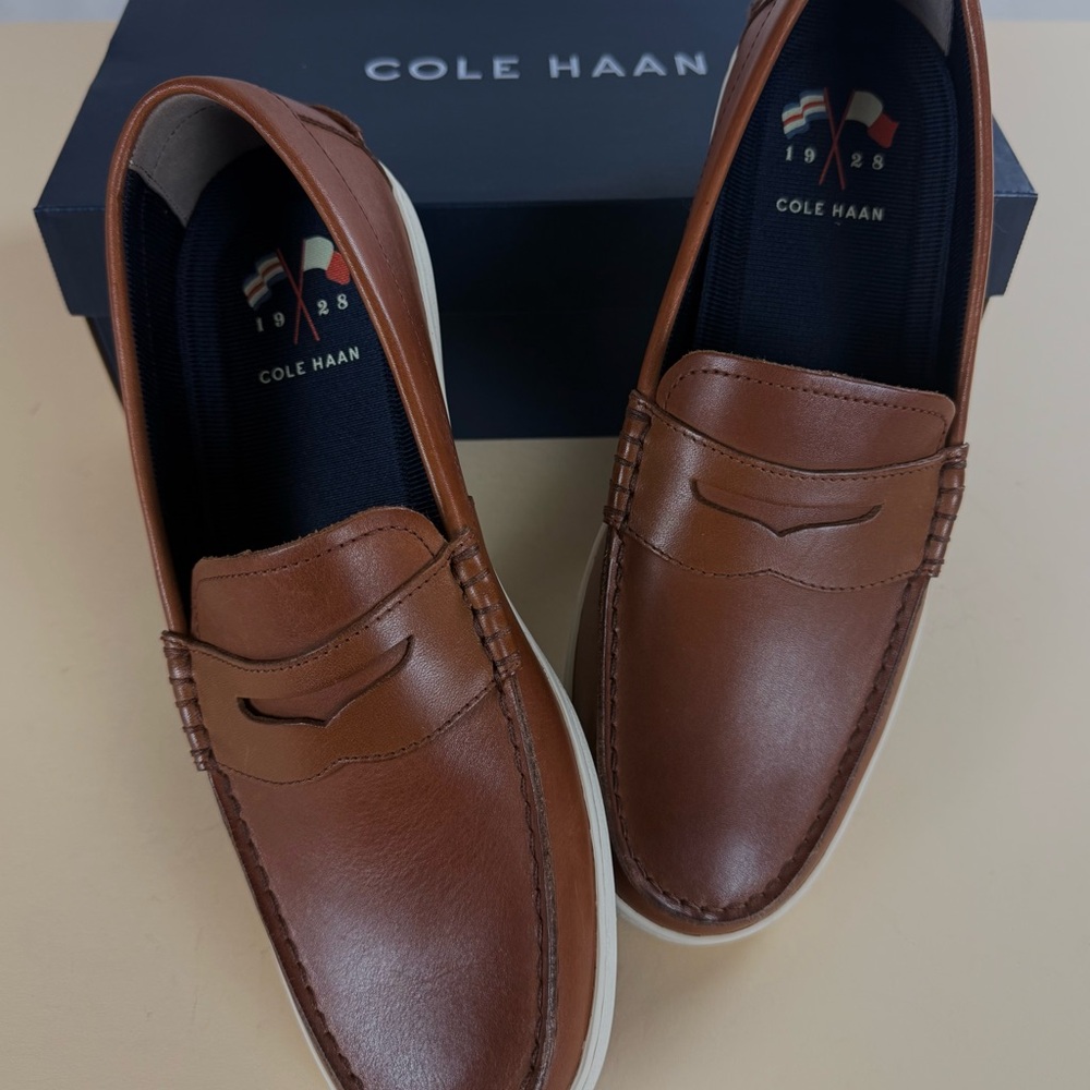 Men's Cole Haan Nantucket Loafer II British Tan Leather Loafers Size 11 M NIB